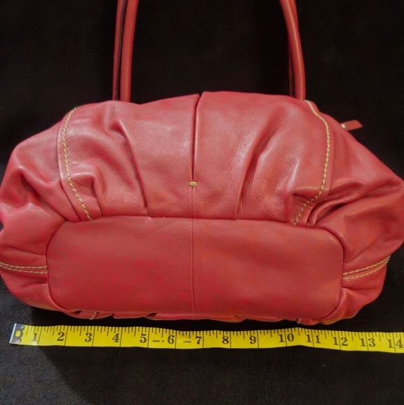 Tignanello Deep Red Leather Handbag - Picture 4 of 9